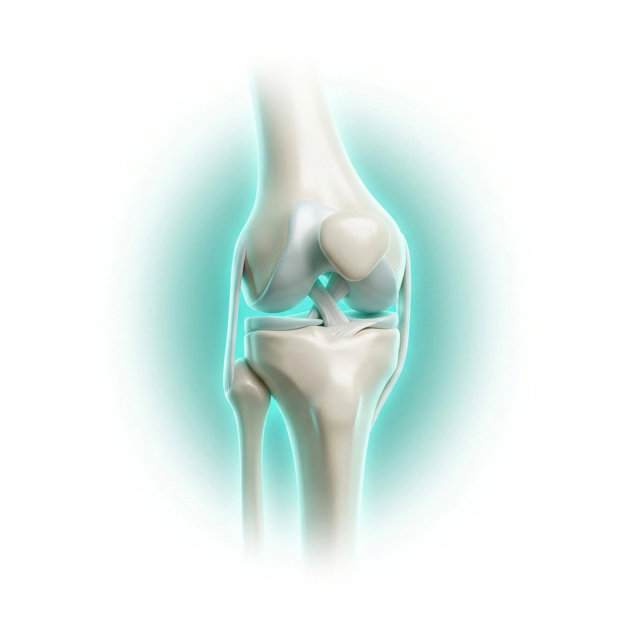 Visualisierung eines geschützten Kniegelenks im Rahmen einer modernen Arthrosetherapie.
